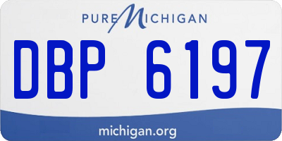 MI license plate DBP6197