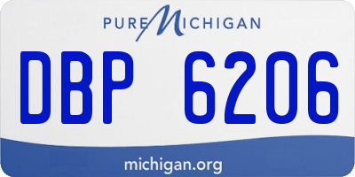 MI license plate DBP6206