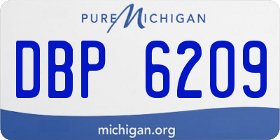MI license plate DBP6209