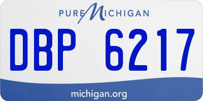 MI license plate DBP6217
