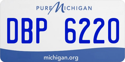 MI license plate DBP6220