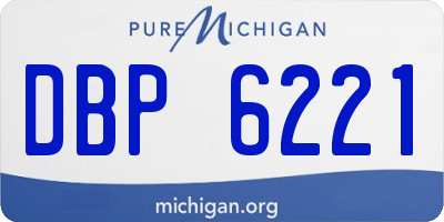 MI license plate DBP6221