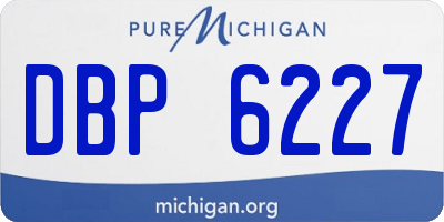 MI license plate DBP6227