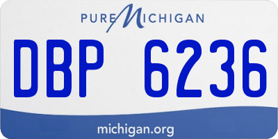 MI license plate DBP6236