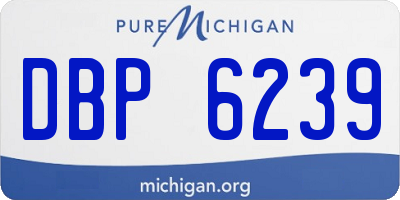 MI license plate DBP6239