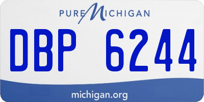 MI license plate DBP6244