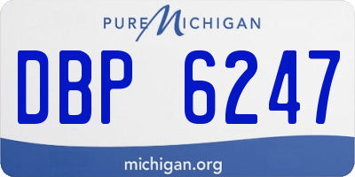 MI license plate DBP6247