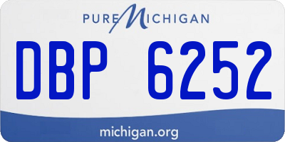 MI license plate DBP6252