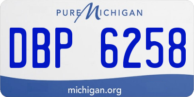 MI license plate DBP6258