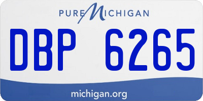 MI license plate DBP6265