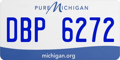 MI license plate DBP6272