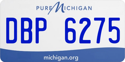 MI license plate DBP6275