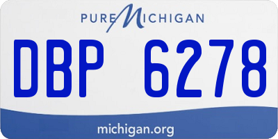 MI license plate DBP6278