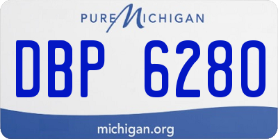 MI license plate DBP6280