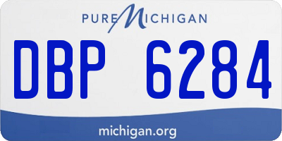 MI license plate DBP6284