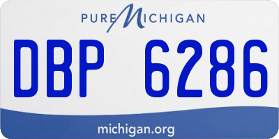 MI license plate DBP6286
