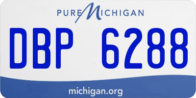 MI license plate DBP6288