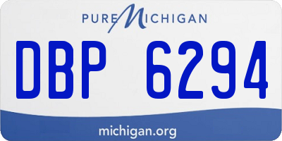 MI license plate DBP6294