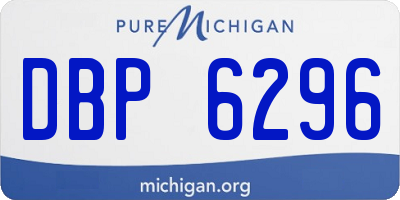 MI license plate DBP6296
