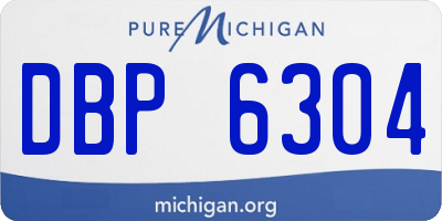 MI license plate DBP6304