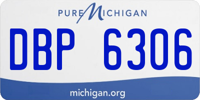 MI license plate DBP6306