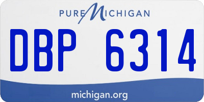 MI license plate DBP6314