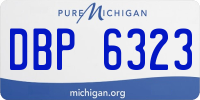 MI license plate DBP6323