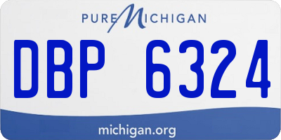 MI license plate DBP6324