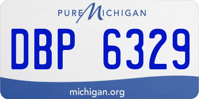 MI license plate DBP6329