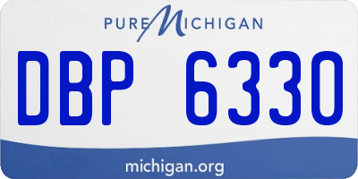 MI license plate DBP6330