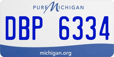 MI license plate DBP6334