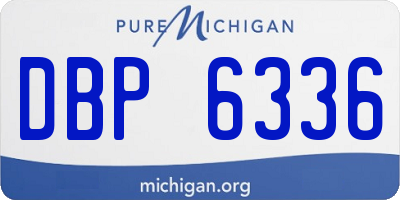 MI license plate DBP6336