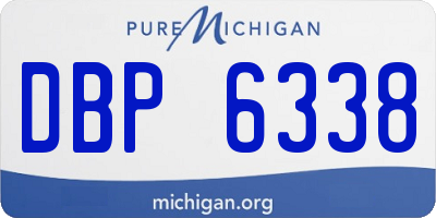 MI license plate DBP6338