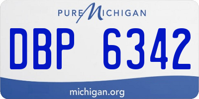 MI license plate DBP6342