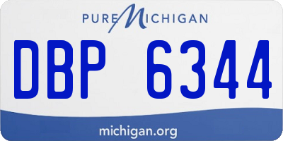 MI license plate DBP6344