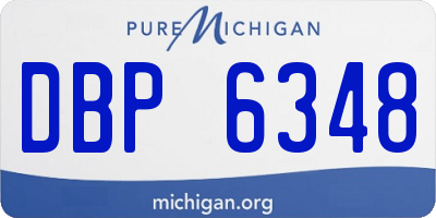 MI license plate DBP6348