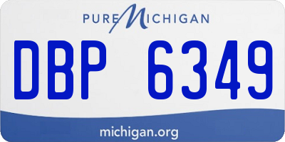 MI license plate DBP6349