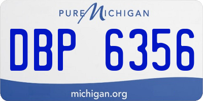 MI license plate DBP6356
