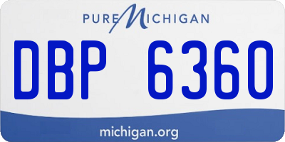 MI license plate DBP6360
