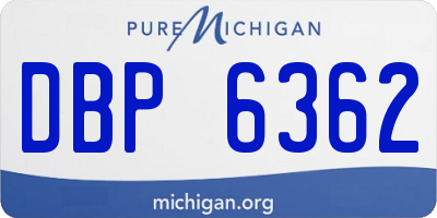 MI license plate DBP6362
