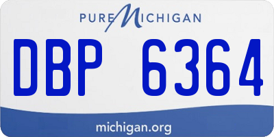 MI license plate DBP6364