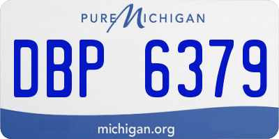 MI license plate DBP6379