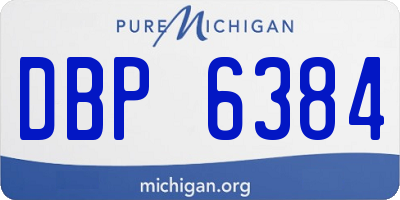 MI license plate DBP6384