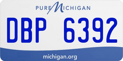 MI license plate DBP6392