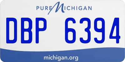 MI license plate DBP6394