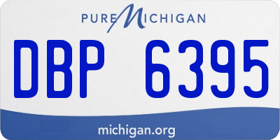 MI license plate DBP6395