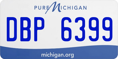 MI license plate DBP6399