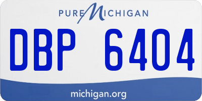 MI license plate DBP6404