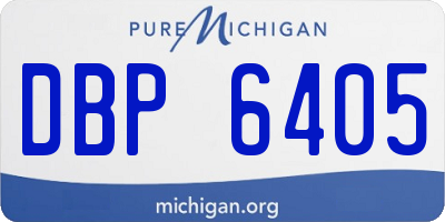 MI license plate DBP6405
