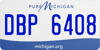 MI license plate DBP6408
